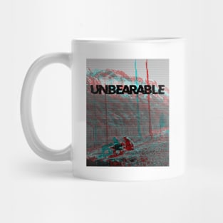 Unbearable VHS Glitch Bear Pun Mug